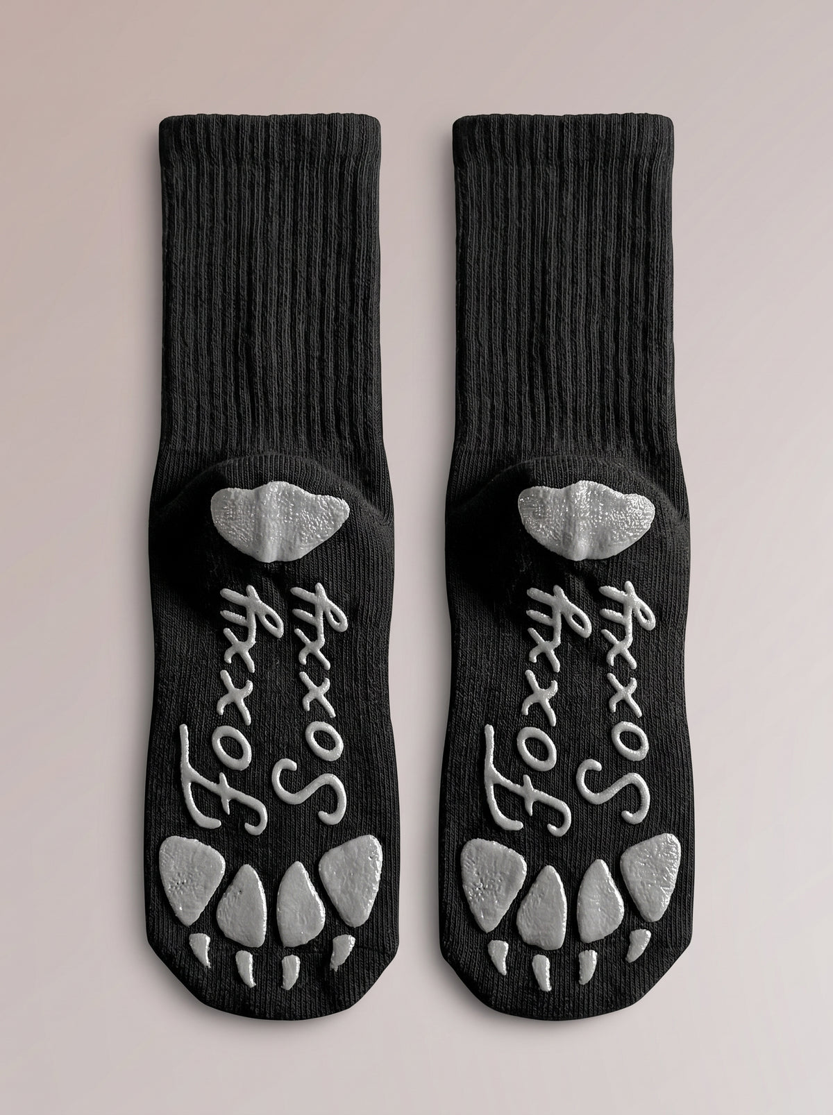 Foxy Soxy Black Crew Socks