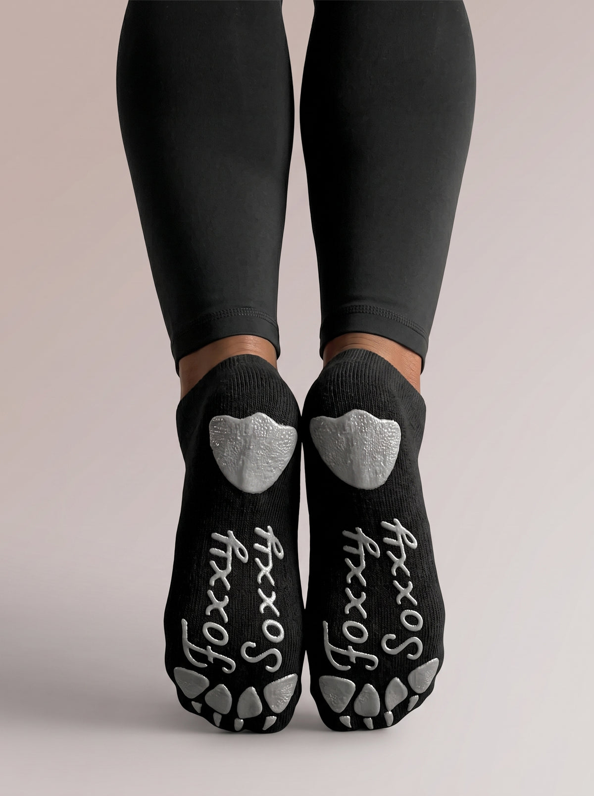 Foxy Soxy Black Crew Socks