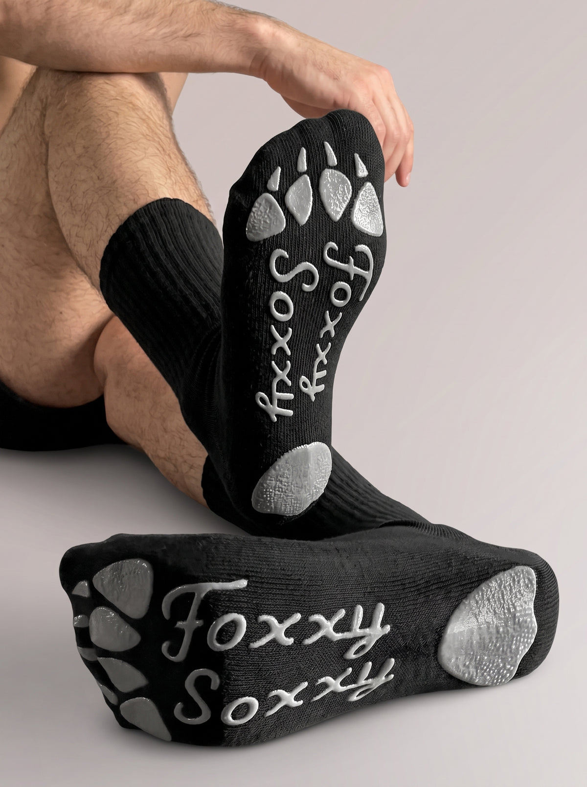 Foxy Soxy Black Crew Socks
