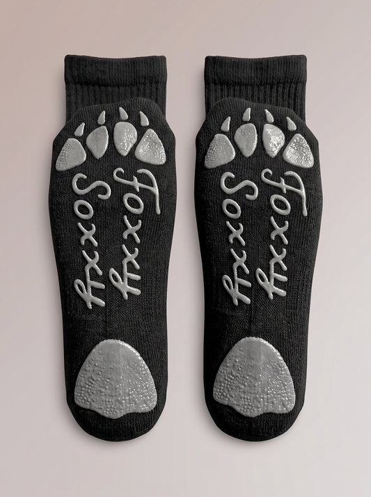 Foxy Soxy Black Crew Socks