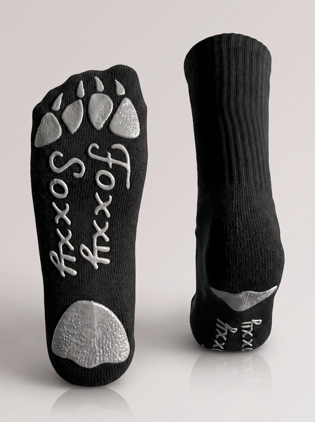 Foxy Soxy Black Crew Socks