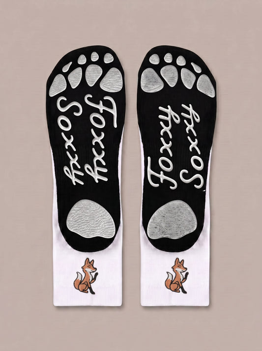 Foxy Soxy White Crew Socks
